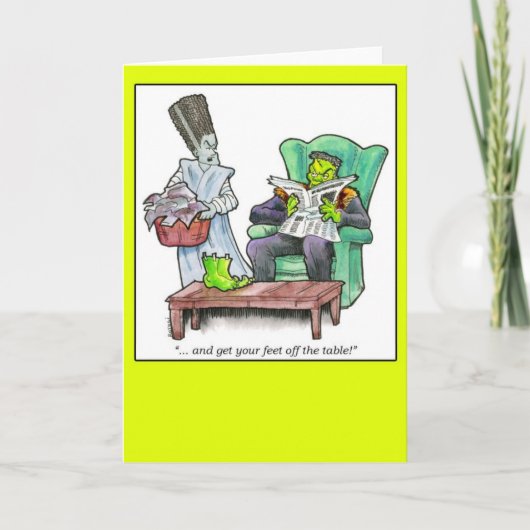 "… en krijg uw voeten van de lijst! " kaart (Voorkant)