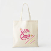 En La Casa Hay Comida Tote Tas | Grappige Latina M (Voorkant)