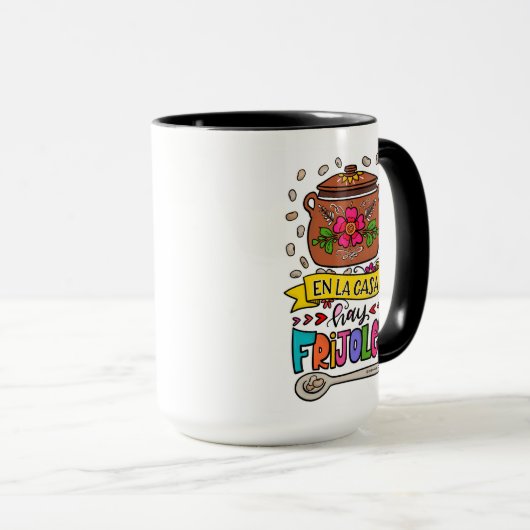 En la Casa Hay Frijoles, handgetekend Mok (Voorkant rechts)