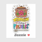En La Casa Hay Frijoles, met de hand getekend Sticker (Vel)