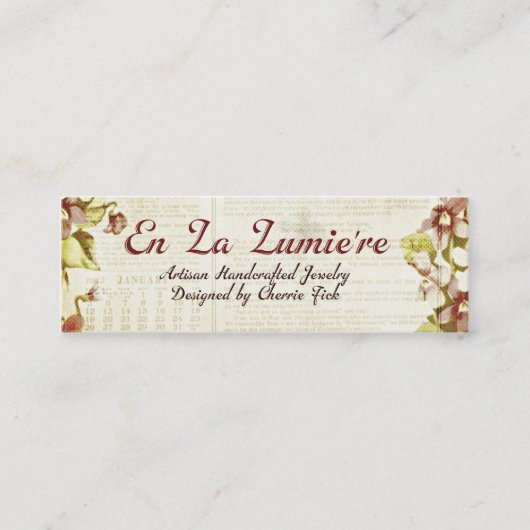 En La Lumiere Label, september 2012 Visitekaartje (Voorkant)