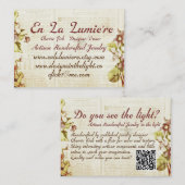 En La Lumiere Visitekaartje, september 2012 Visitekaartje (Voorkant / Achterkant)