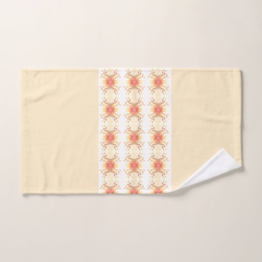 en legant crème en koraal bad handdoek (Handdoek)