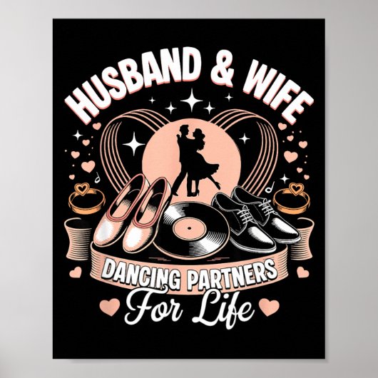 En man en vrouw dansende partners leven poster (Voorkant)