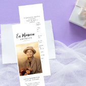 En Memoria Spaans Begrafenis Foto Bladwijzer Kaart Visitekaartje