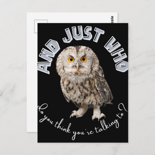 En met wie denk je dat je praat? briefkaart (Voorkant / Achterkant)