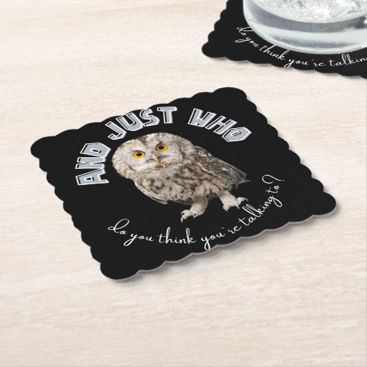 En met wie denk je dat je praat? kartonnen onderzetters (Gebogen)