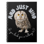 En met wie denk je dat je praat? notitieboek (Voorkant)