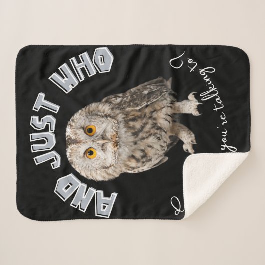 En met wie denk je dat je praat? sherpa deken (Voorkant (horizontaal))