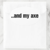 En mijn Ax Ovale Sticker (Tas)