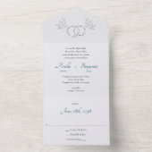 En mijn Beloevende allen in één joodse huwelijksui All In One Uitnodiging (Binnen)