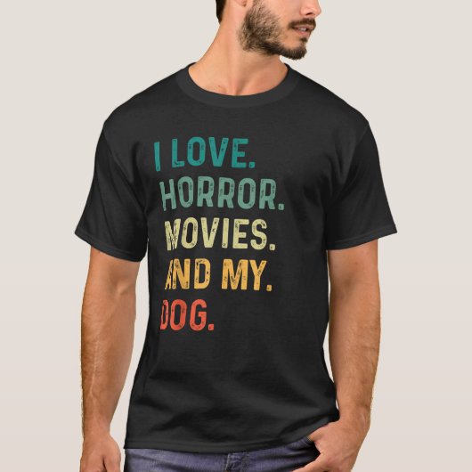 En mijn hond retro grappig cadeau T-shirt (Voorkant)