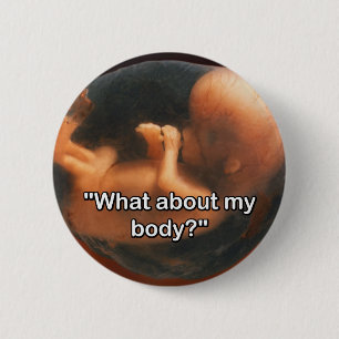 "En mijn lichaam?" Ronde Button 5,7 Cm