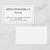  en minimaal openbaar ministerie Visitekaartje (Voorkant / Achterkant)