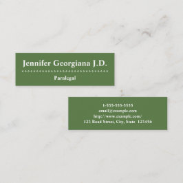  en minimaal paralegaal Visitekaartje
