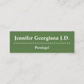  en minimaal paralegaal Visitekaartje (Voorkant)