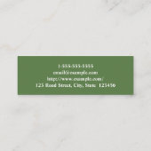  en minimaal paralegaal Visitekaartje (Achterkant)