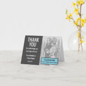  en minimale bruiloft "DANK U" Kaart (Gele Bloem)