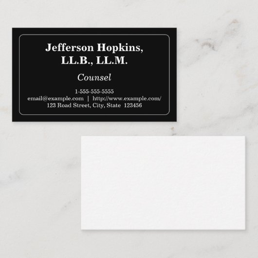 en minimalistisch Visitekaartje (Voorkant / Achterkant)