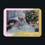 en moderne geometrische Prettige feestdagen foto Magneet<br><div class="desc">Voeg wat met deze  en Moderne Magnetto van de Prettige feestdagen van Geometrische,  gepersonaliseerde Foto toe uw favoriete foto.</div>