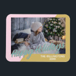 en moderne geometrische Prettige feestdagen foto Magneet<br><div class="desc">Voeg wat met deze  en Moderne Magnetto van de Prettige feestdagen van Geometrische,  gepersonaliseerde Foto toe uw favoriete foto.</div>