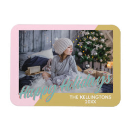  en moderne geometrische Prettige feestdagen foto Magneet