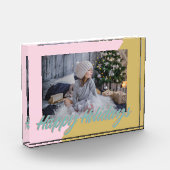  en moderne geometrische Prettige feestdagen Fotoblokken (Links)