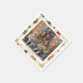  en moderne sneeuwvlokken servet (Hoek)