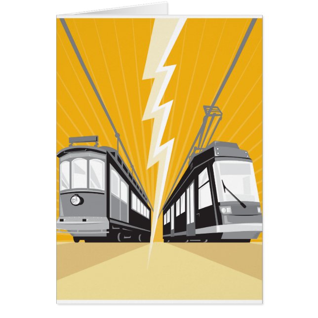  en moderne tramtrein (Voorkant)