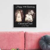  en moderne trouwfoto 50e Jubileum Canvas Afdruk (Insitu (Woonkamer))