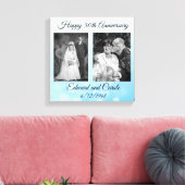  en moderne trouwfoto 50e Jubileum Canvas Afdruk (Insitu (Woonkamer))