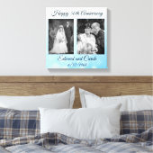  en moderne trouwfoto 50e Jubileum Canvas Afdruk (Insitu (Slaapkamer))