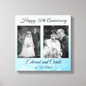  en moderne trouwfoto 50e Jubileum Canvas Afdruk (Voorkant)