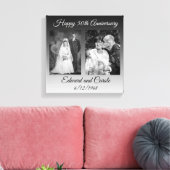  en moderne trouwfoto 50e Jubileum Canvas Afdruk (Insitu (Woonkamer))