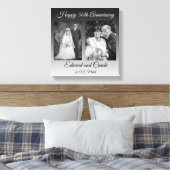  en moderne trouwfoto 50e Jubileum Canvas Afdruk (Insitu (Slaapkamer))