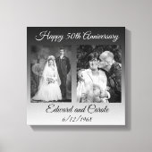  en moderne trouwfoto 50e Jubileum Canvas Afdruk (Voorkant)