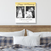  en moderne trouwfoto 50e Jubileum Canvas Afdruk (Insitu (Slaapkamer))