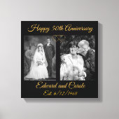  en moderne trouwfoto 50e Jubileum Canvas Afdruk (Voorkant)