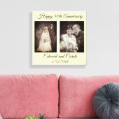  en moderne trouwfoto 50e Jubileum Canvas Afdruk (Insitu (Woonkamer))