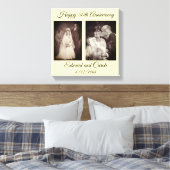  en moderne trouwfoto 50e Jubileum Canvas Afdruk (Insitu (Slaapkamer))