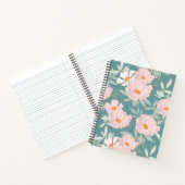 en mooi botanisch patroon blauw notitieboek (Binnen)