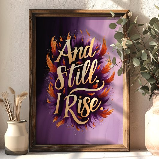 En nog steeds verhoog ik de Inspirerend Feather Wa Poster