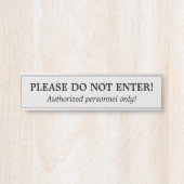  en nostalgisch "GELIEVE NIET IN TE GAAN!" Bordjee Deurbordje (Voorkant)