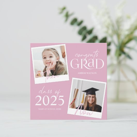 En nu | 2 Aankondiging foto-Afstuderen (Staand voorkant)