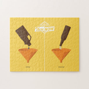 En nu: Beer Pong Legpuzzel