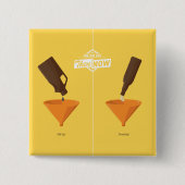 En nu: Beer Pong Vierkante Button 5,1 Cm (Voorkant)