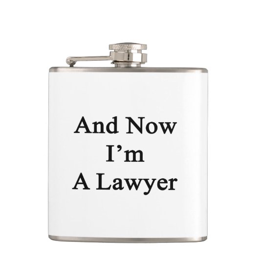 En nu ben ik advocaat heupfles (Voorkant)