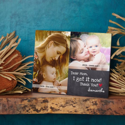 En nu, beste mam, ik snap het nu, bedankt fotoplaat (Zijkant)