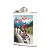 En nu laat ik de hamer vrouw fietsen vallen heupfles (Links)