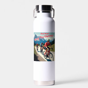 En nu laat ik de hamer vrouw fietsen vallen waterfles